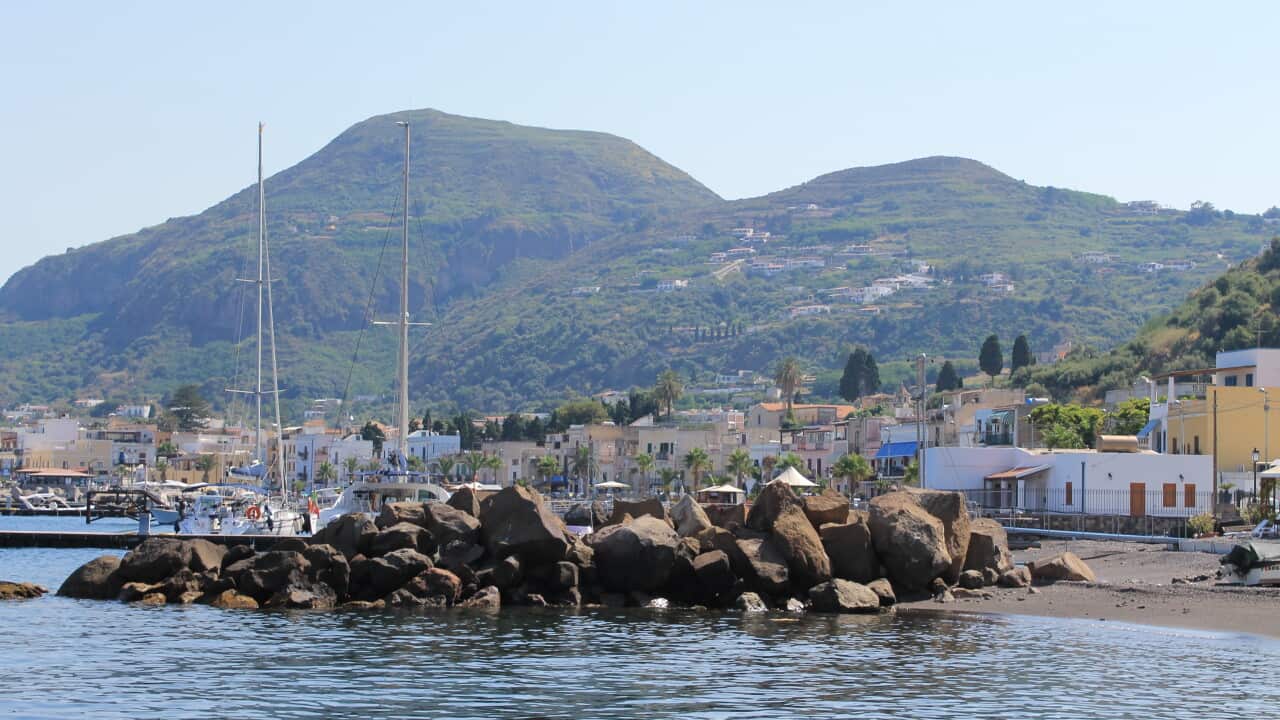 The town of Lipari on the Aeolian islands