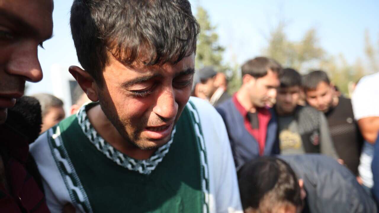 Rovshan Iskenderov, father of seven-year-old Aysu Iskenderova who was killed on 27 October allegedly by Armenian shelling.