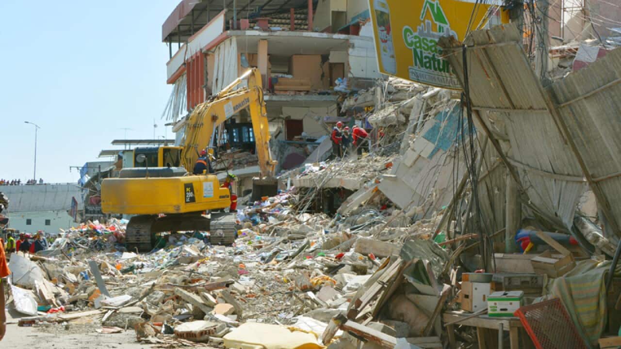 A file image of damage caused by an earthquake on Saturday, April 16 (AAP)