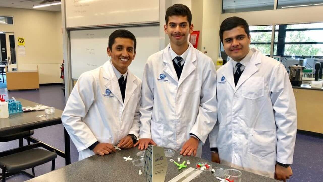 Three year 11 students produced a device