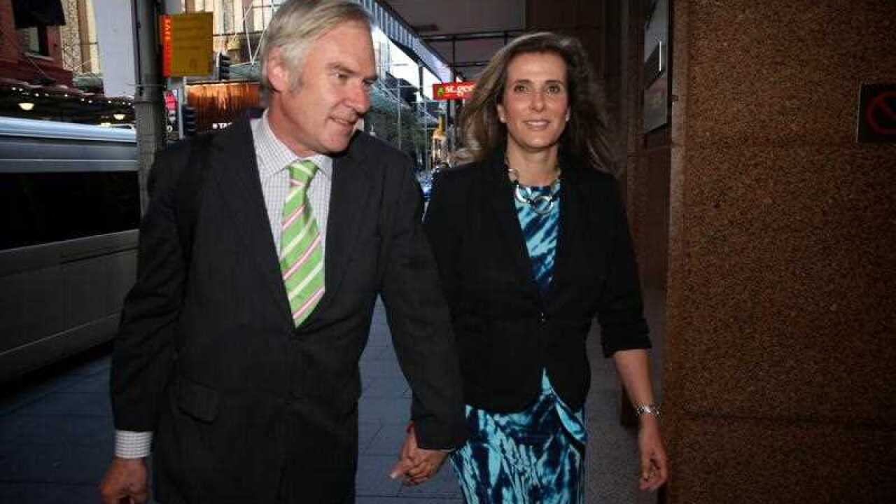 Fair Work Commssion vice president Michael Lawler with partner, Health Services Union whistleblower Kathy Jackson.