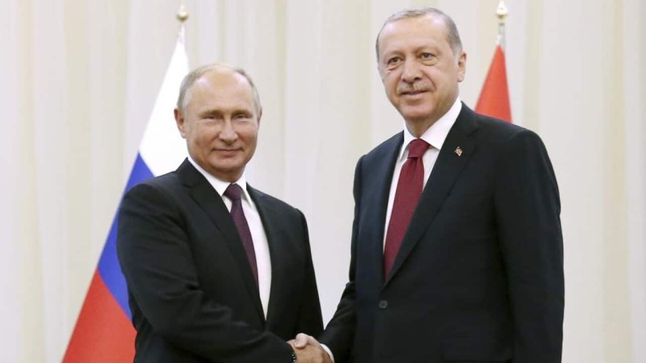 Turkish President Erdogan and Russian President Putin
