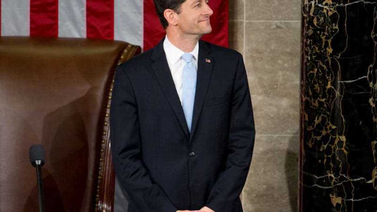 Newly elected Rep. Paul Ryan, R-Wis., stands in the House Chamber on Capitol Hill in Washington, Thursday, Oct. 29, 2015.
