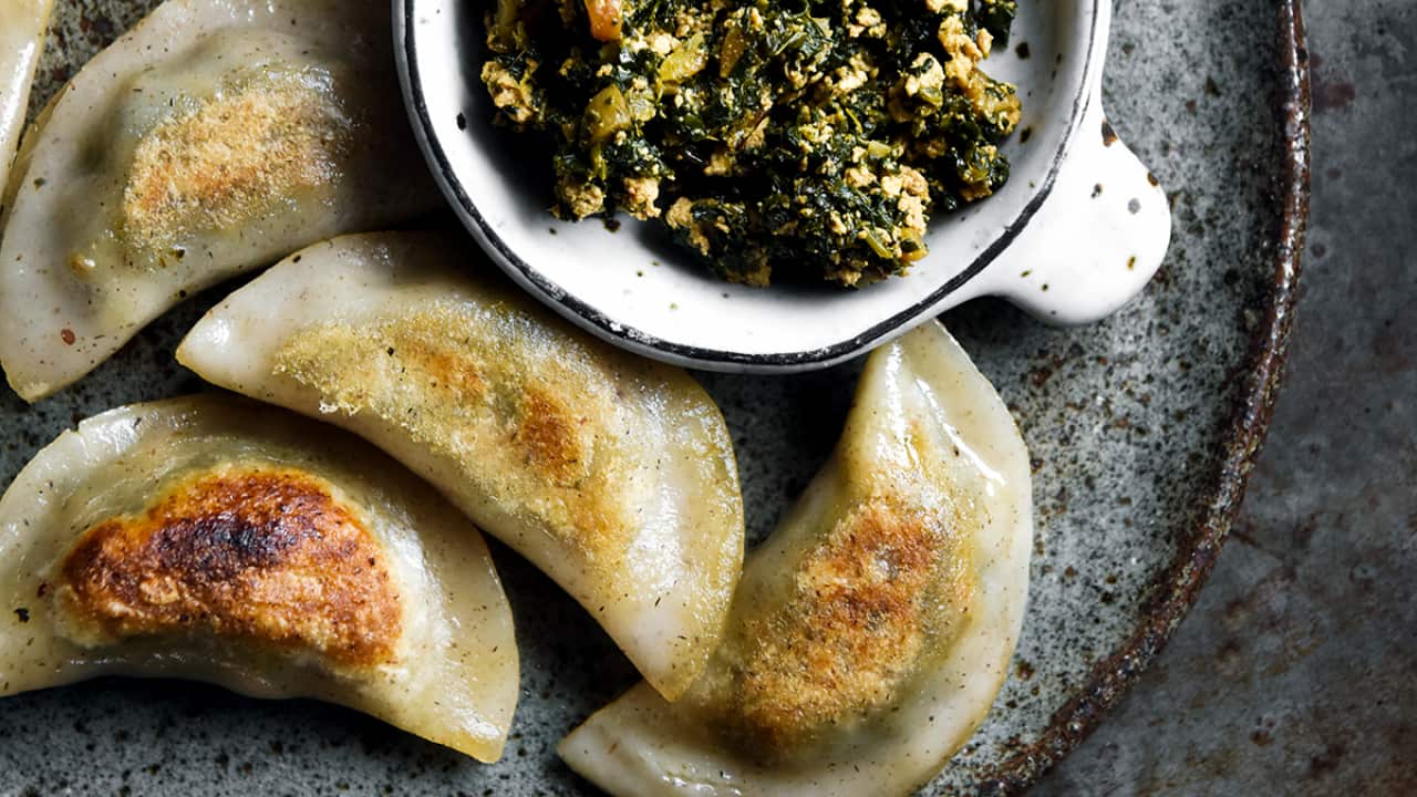 Tofu and water chestnut dumplings