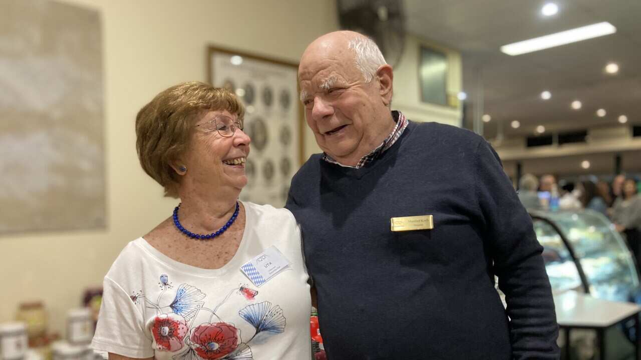 Concordia Club Director Manfred Koch (R) and volunteer Uta Panayotakis (Peggy Giakoumelos SBS).jpg