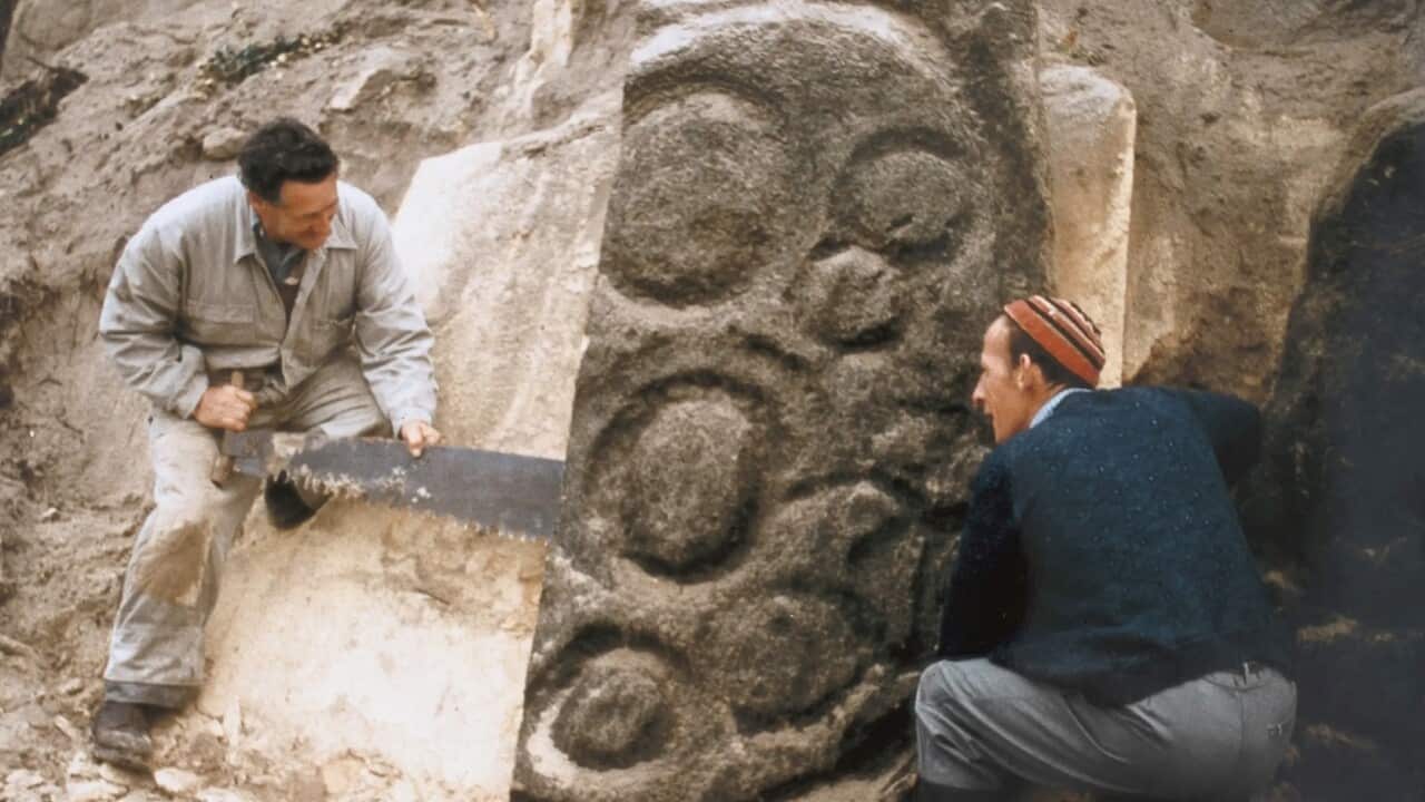 Petroglyphs being removed