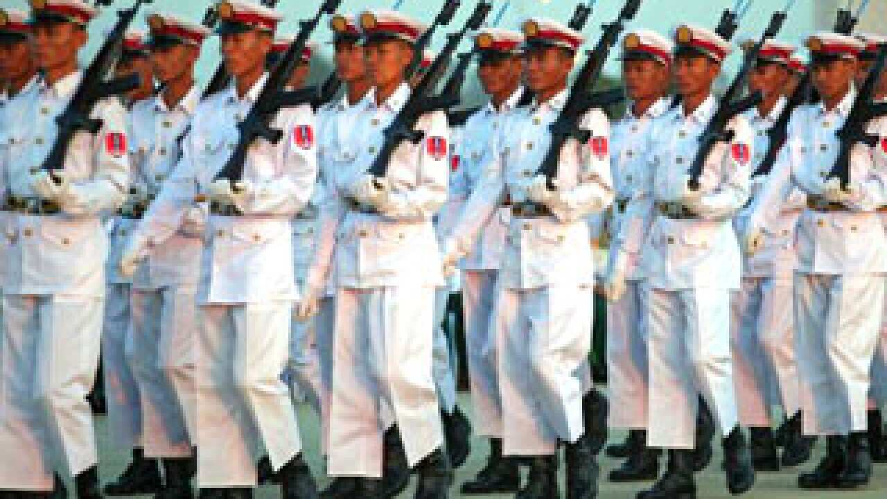 Burma junta display (Getty)