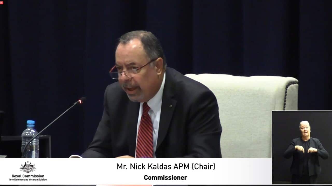 Commissioner Nick Kaldas at the Royal Commission into Defence and Veteran Suicide in Brisbane