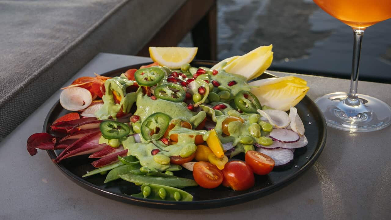 Green goddess “nachos”