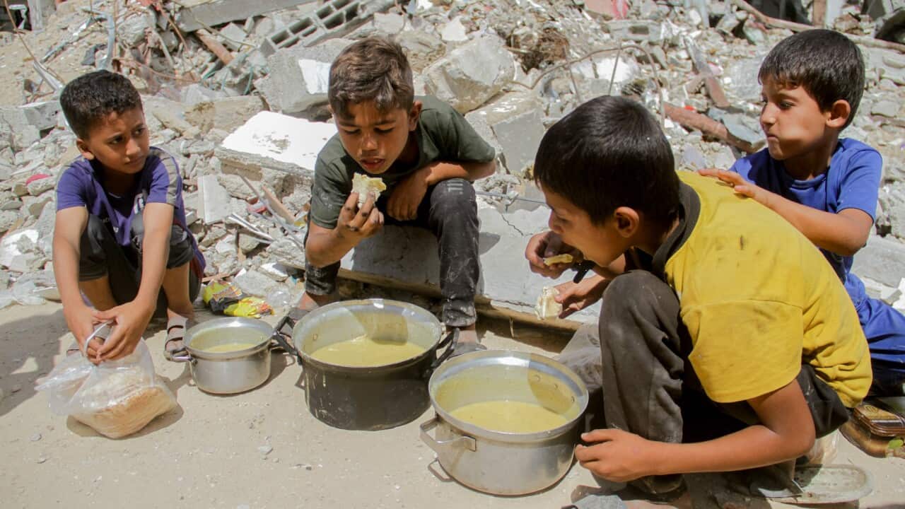 People Get Food Relief In Jabalia Refugee Camp - Gaza