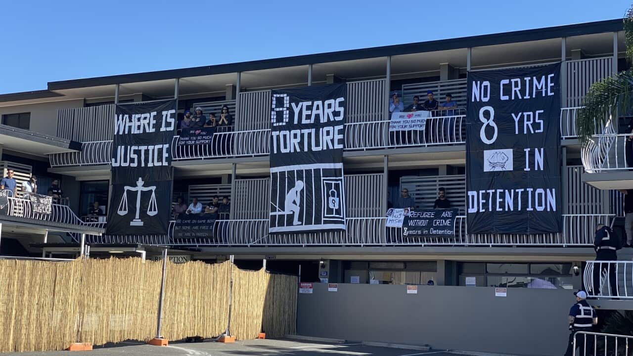 Detainees at the Kangaroo Point centre in Brisbane