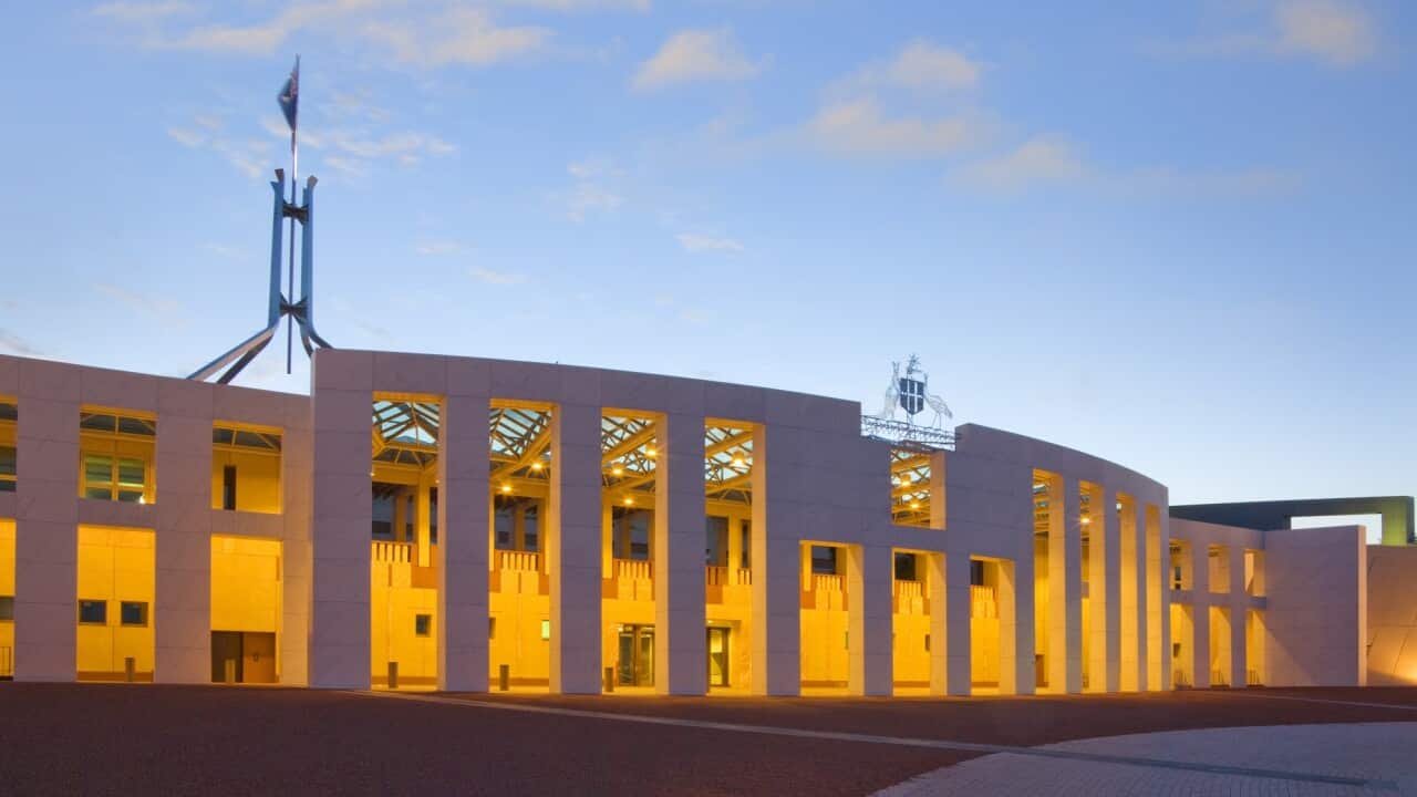 Canberra Parliament House Australia Twilight Square