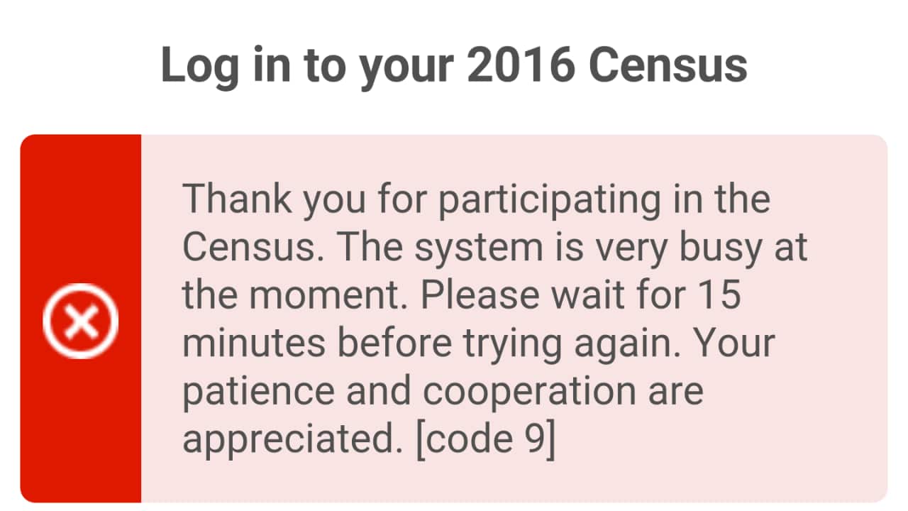 Census online 2016 error