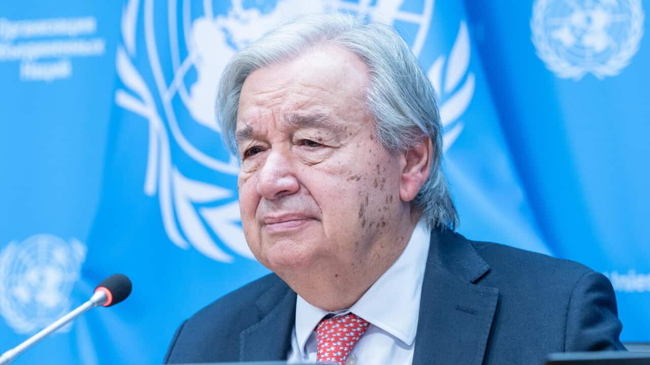 Secretary-General Antonio Guterres speaks during press conference ahead of General Assembly High-level Week 2026 at UN Headquarters in New York, NY on September 16, 2026.