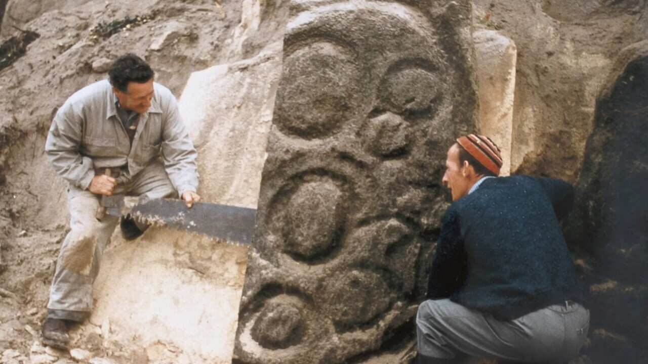 Petroglyphs being removed