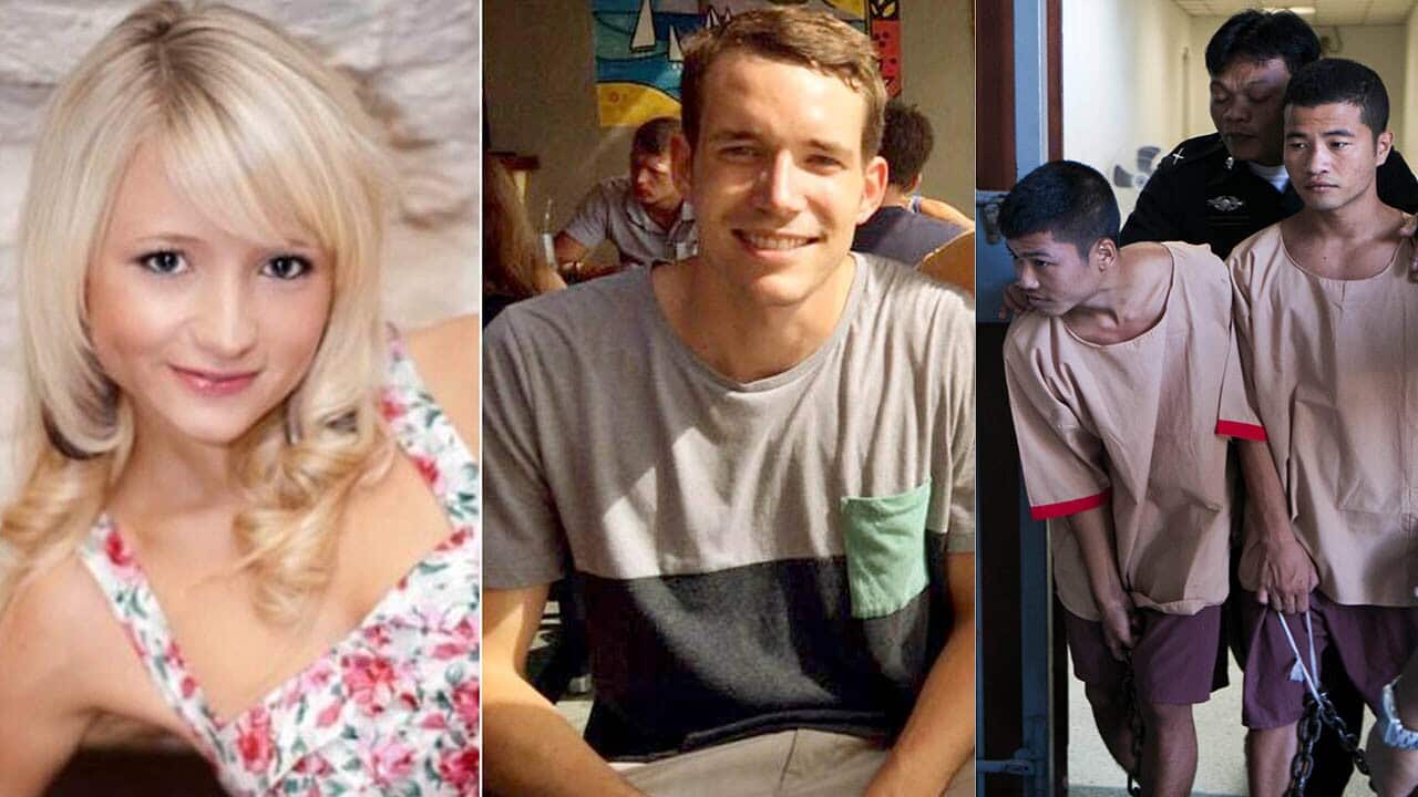 Hannah Witheridge and David Miller were found dead. Myanmar migrant workers Zaw Lin and Win Zaw Tun are now facing the death penalty over the murders.