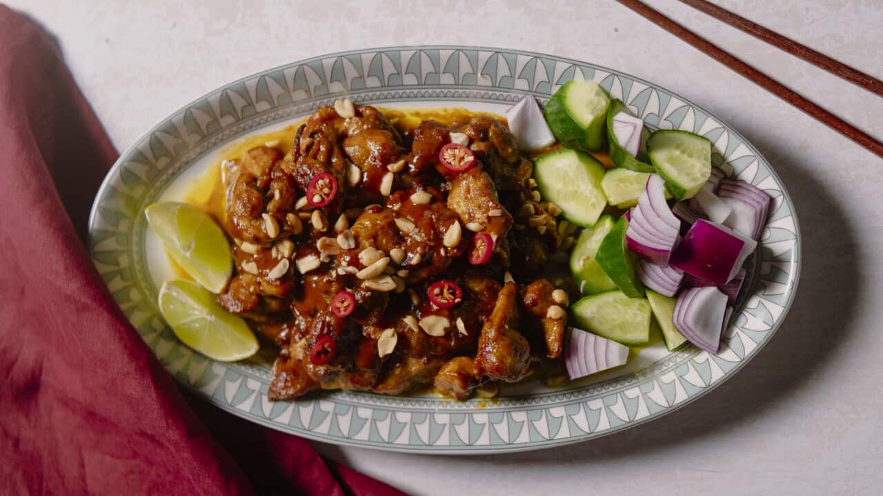 Easy stir-fried satay chicken