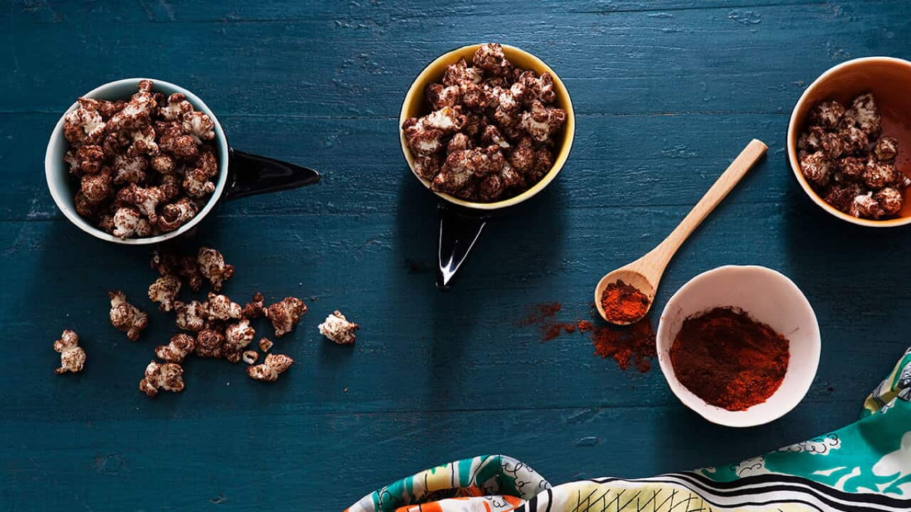 Mexican hot chocolate popcorn