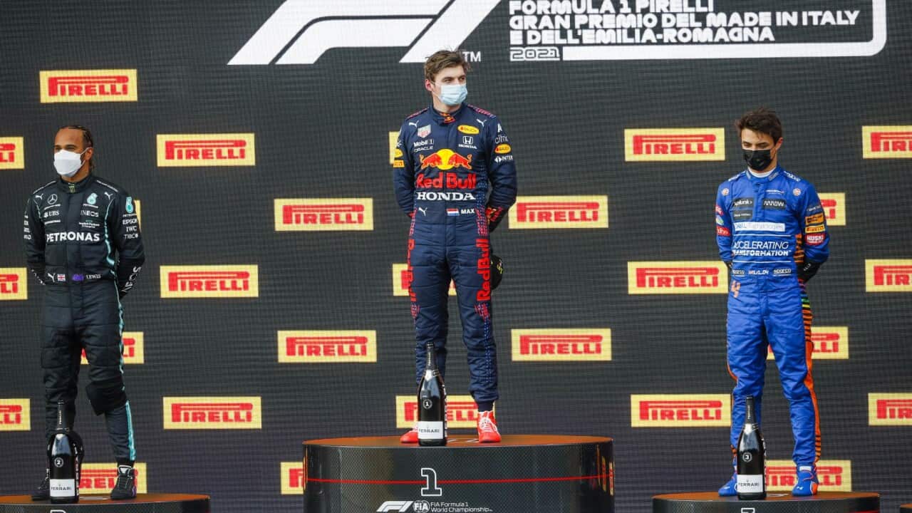 Il podio del Gran Premio di Formula 1 dell'Emilia Romagna