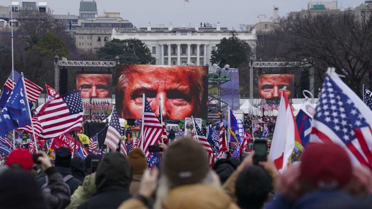 Trump supporters participate in a rally in Washington, Jan. 6, 2021, that some blame for fueling the attack on the U.S. Capitol.