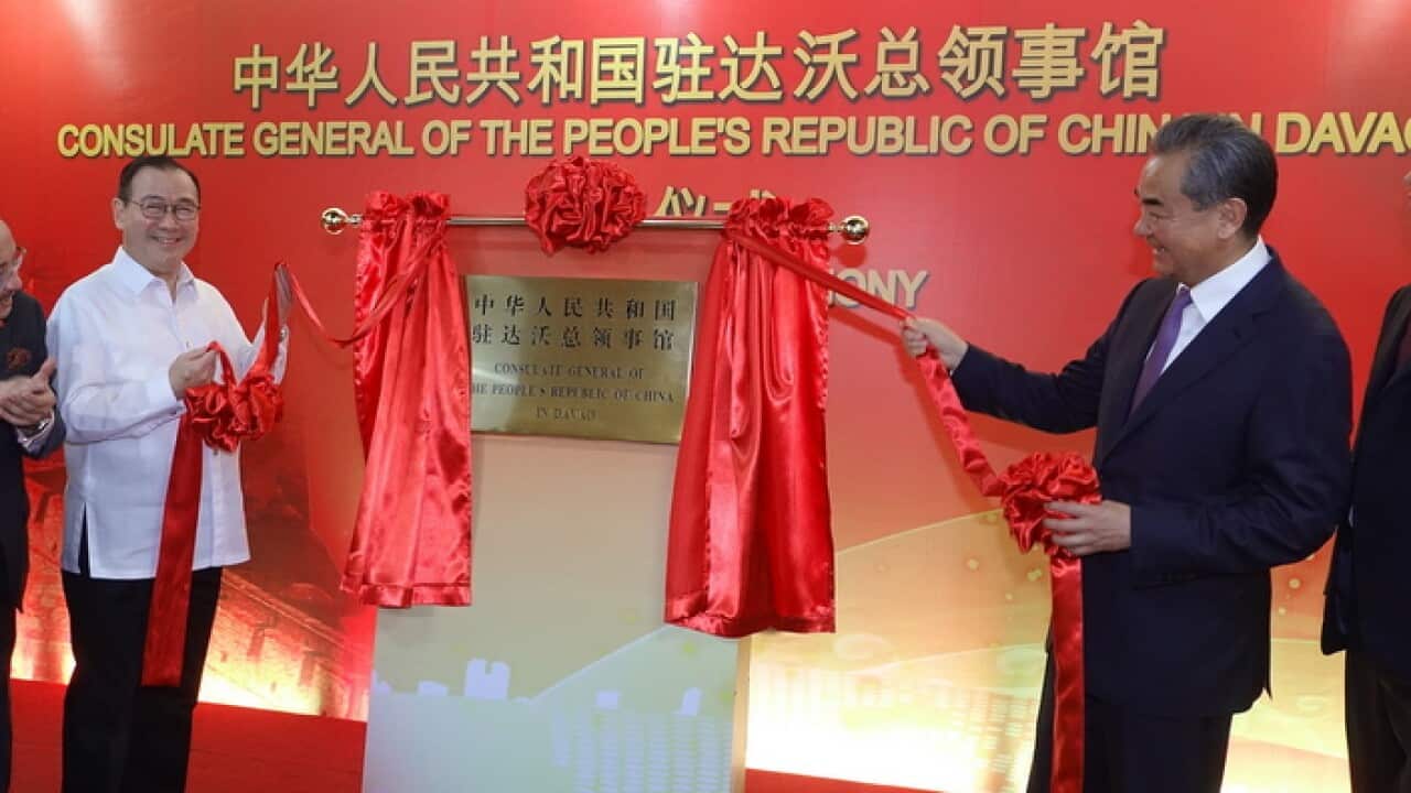 opening ceremony of a Chinese Consulate General office in Davao City, 28 October 2018.