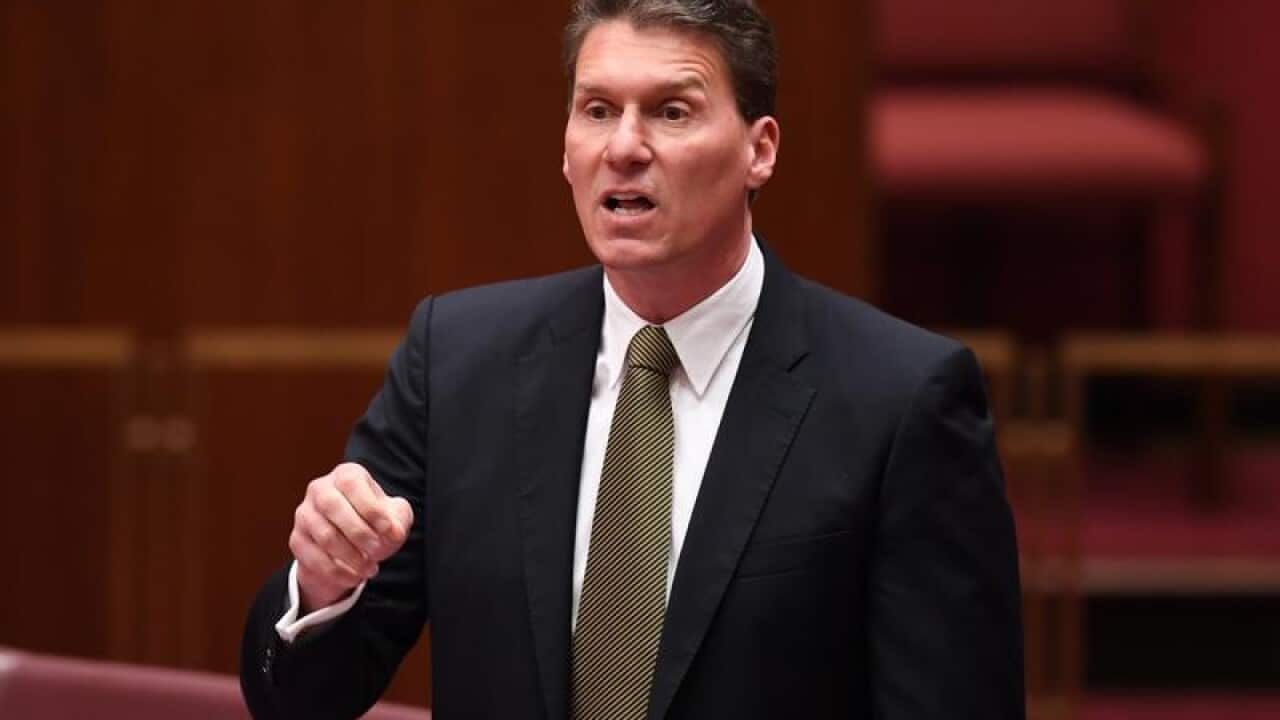 Australian Conservatives Senator Cory Bernardi speaks during debate.