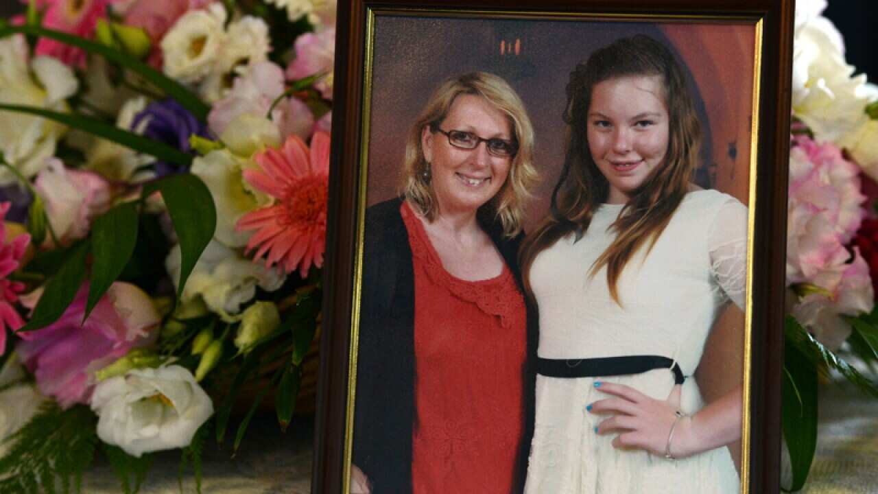 A photograph of Noelene Bischoff and her 14-year-old daughter Yvana
