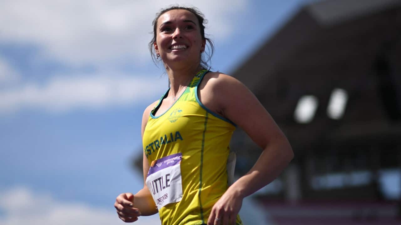 Mackenzie Little of Australia at the 2022 Commonwealth Games in Birmingham