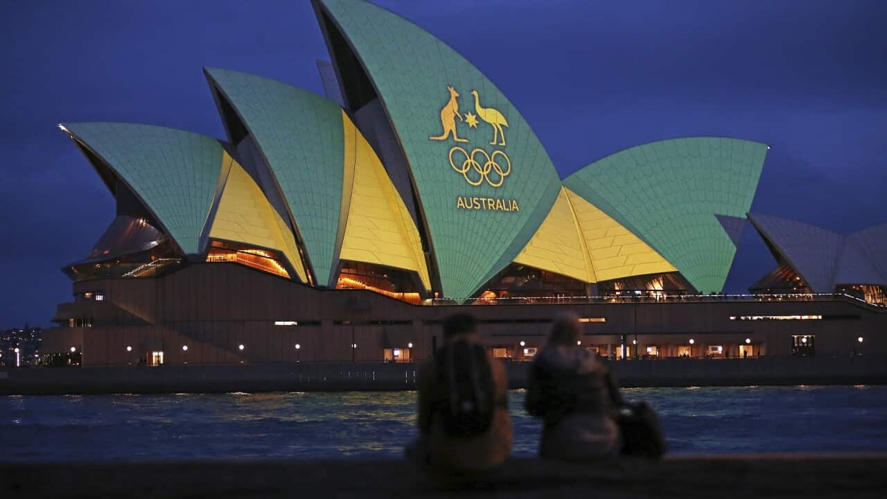 The campaign for Brisbane to host the 2032 Olympics saw the Sydney Opera House in Australian team colours