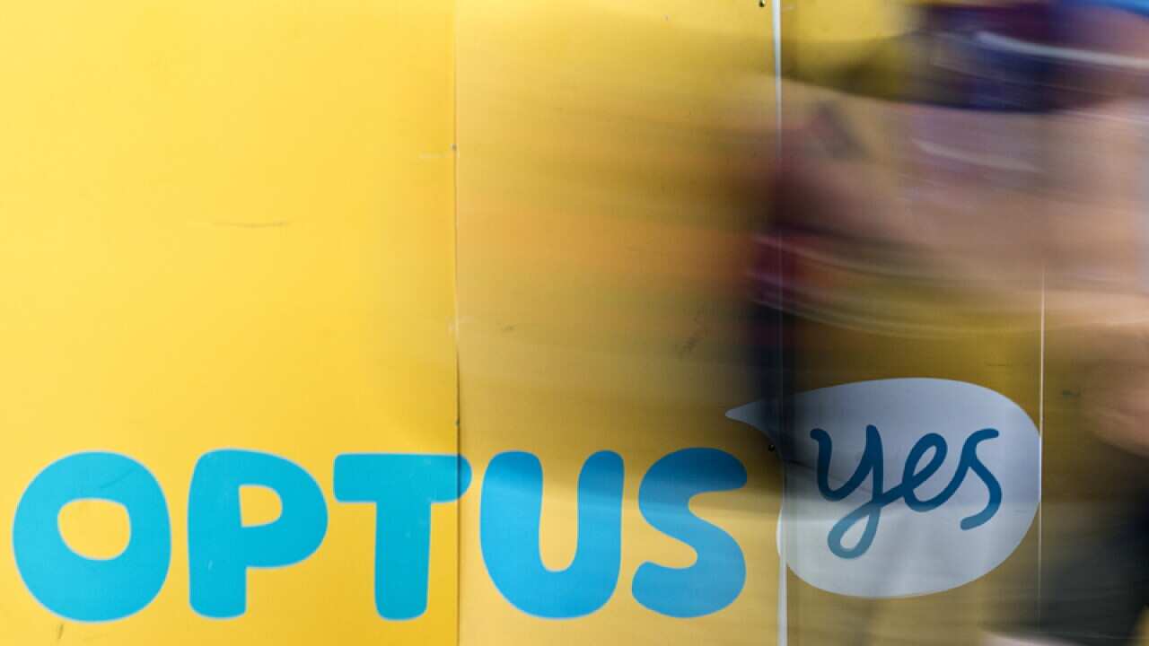 Optus signage seen in Brisbane