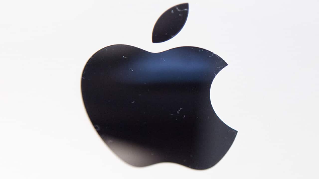 Apple logo on an iMac