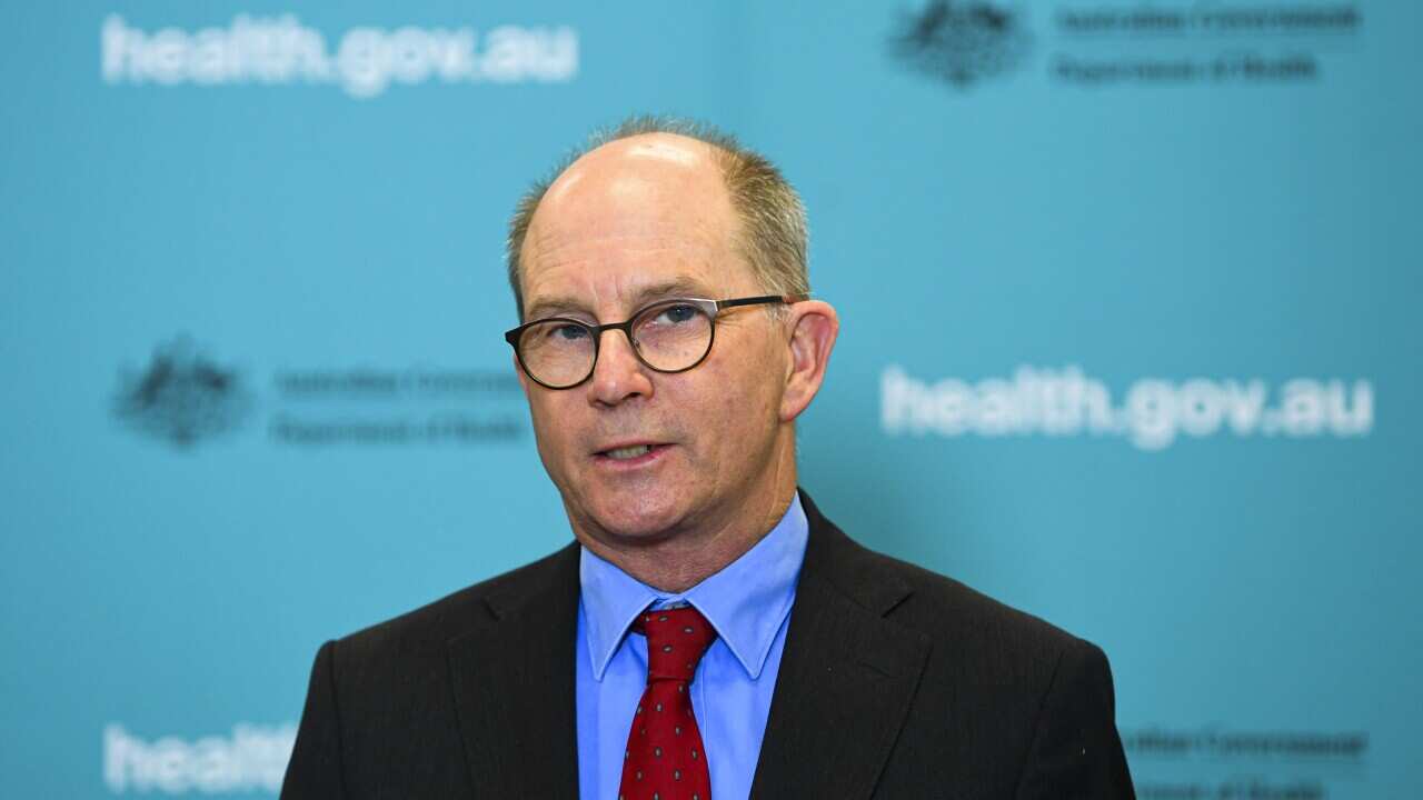 Australian Chief Medical Officer Paul Kelly addresses the media during a press conference in Canberra on 13 January, 2021.