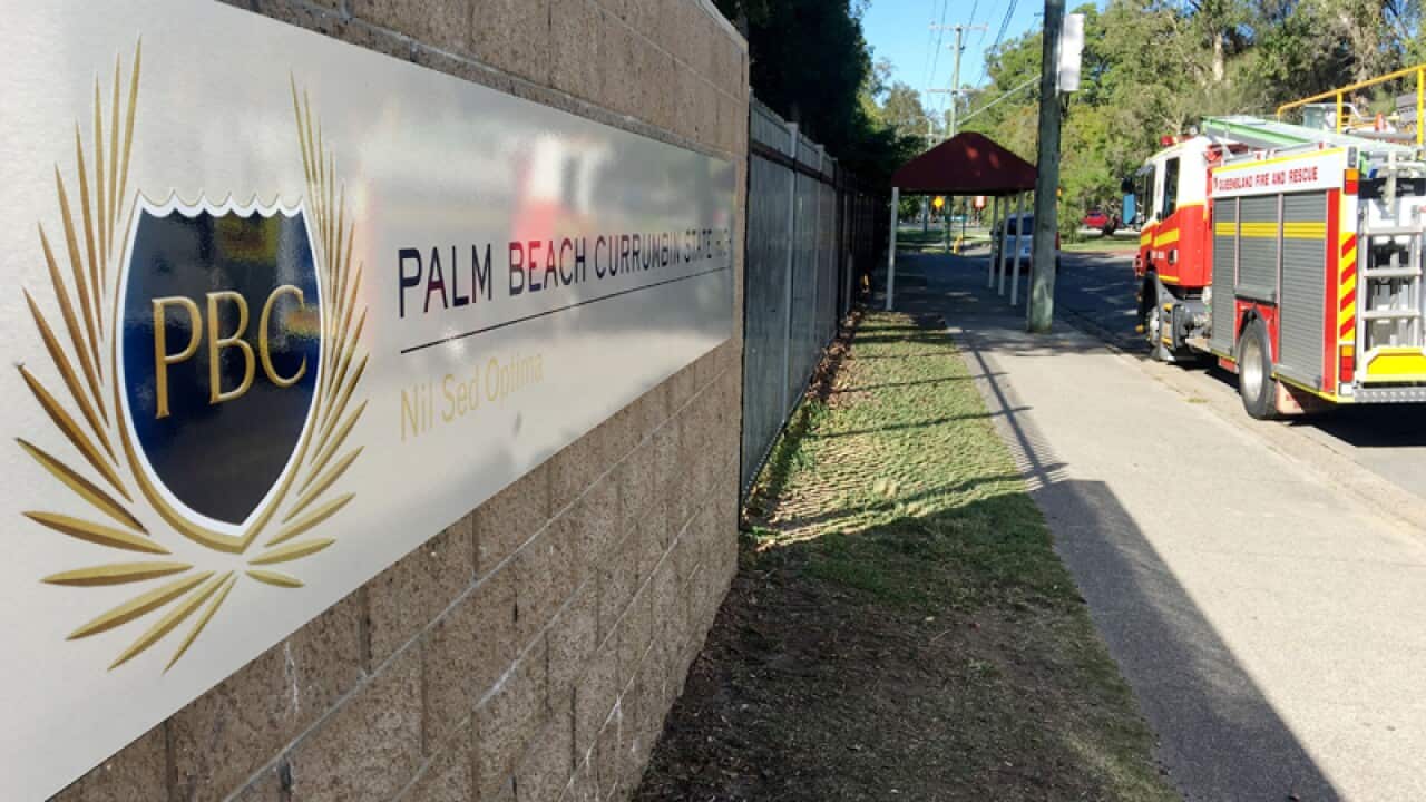Emergency services outside a Gold Coast school