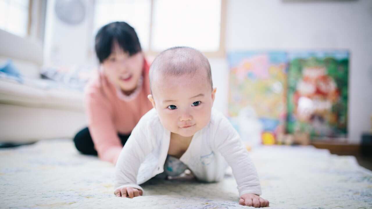 Happy smiling baby boy