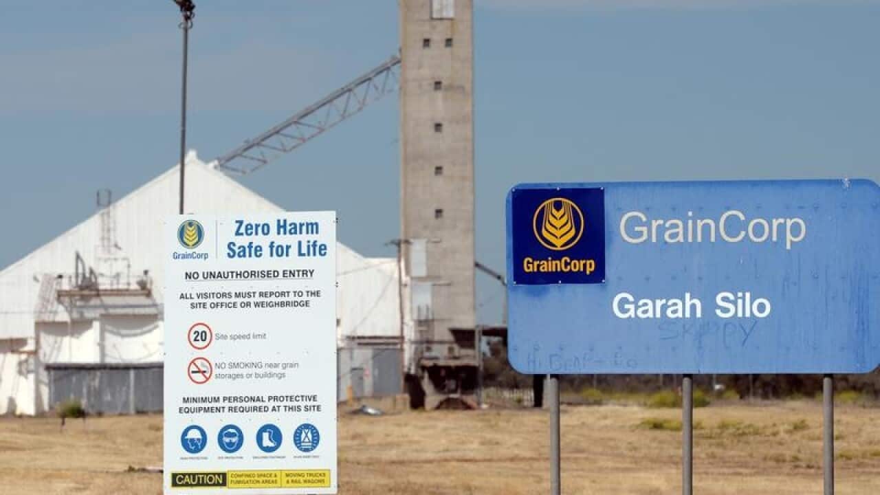 GrainCorp's silo in north western New South Wales.