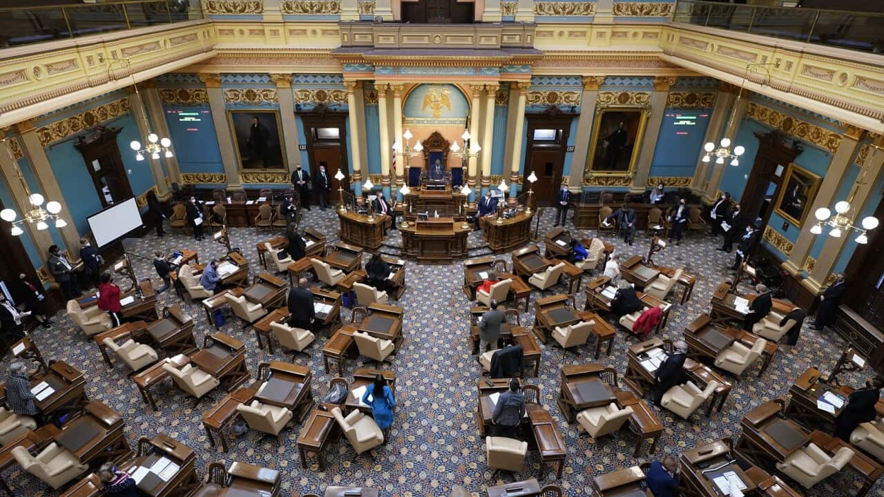 Michigan Lt. Gov. Garlin Gilchrist opens the state's Electoral College session.