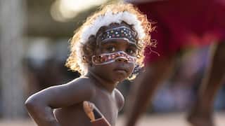 A Galpu boy performing ceremony.