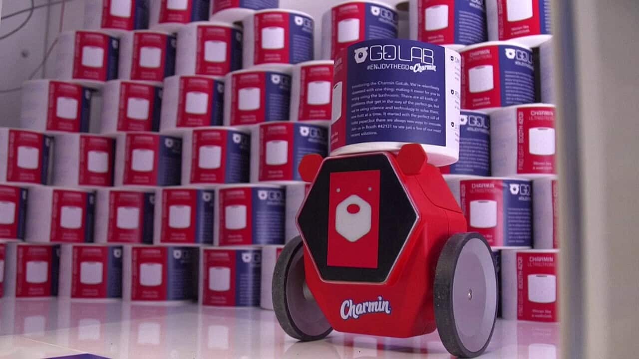 Charmin, the toilet roll robot