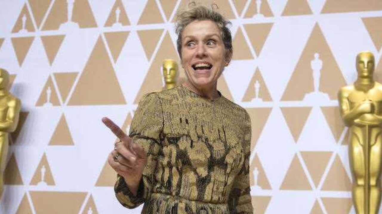 Frances McDormand (Best Actress) in the press room at the 90th Academy Awards held at the Dolby Theatre in Hollywood, Los Angeles