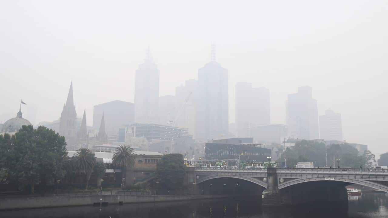 Smoke haze in Melbourne
