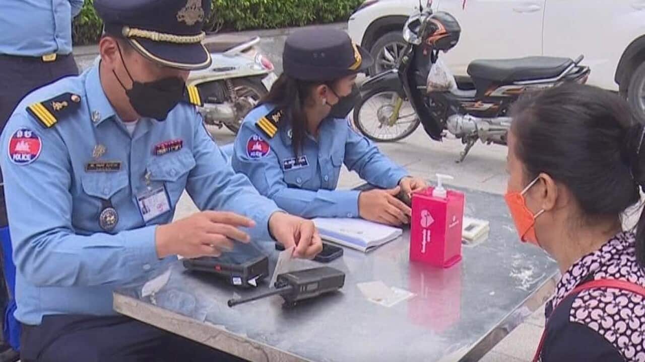 Cambodian Police Officers and Drivers