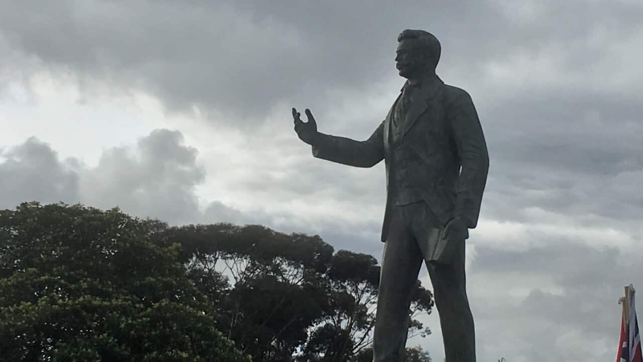 Statue of Macedonian revolutionary Goce Delcev