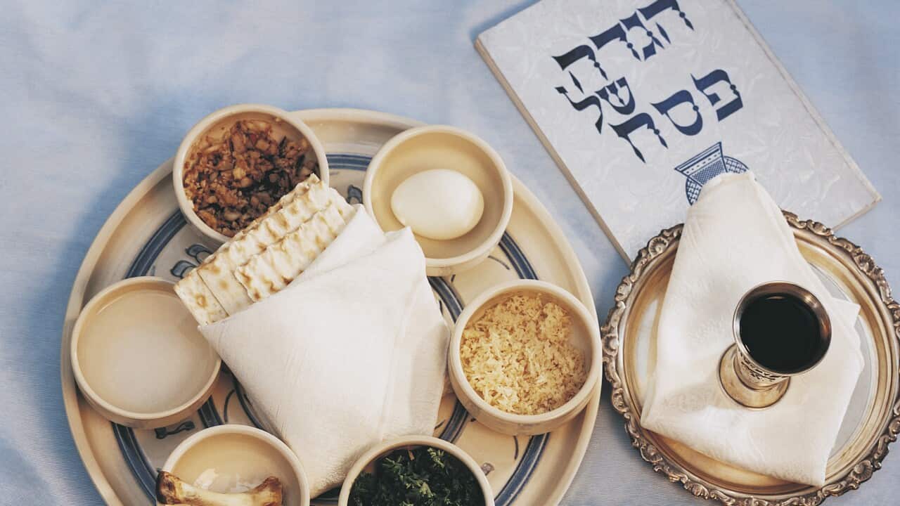 Close-Up of Traditional Jewish Food