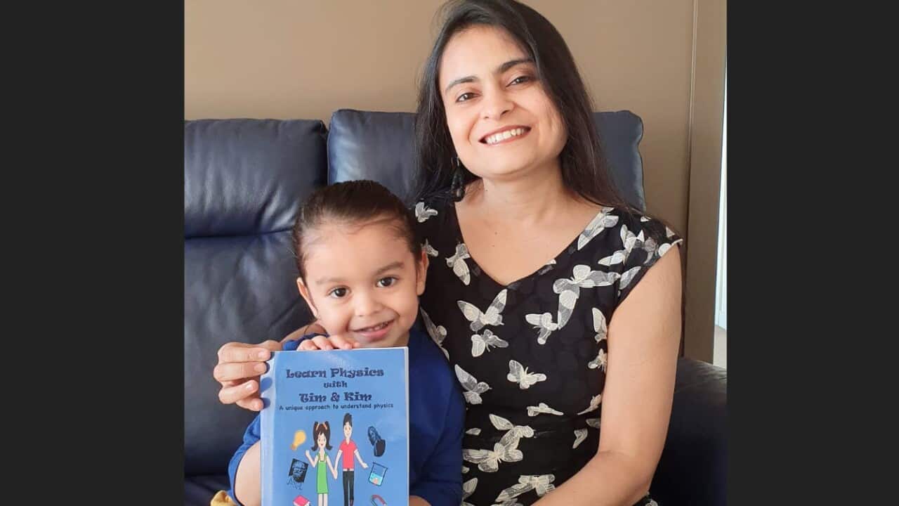 Grishma with her book.