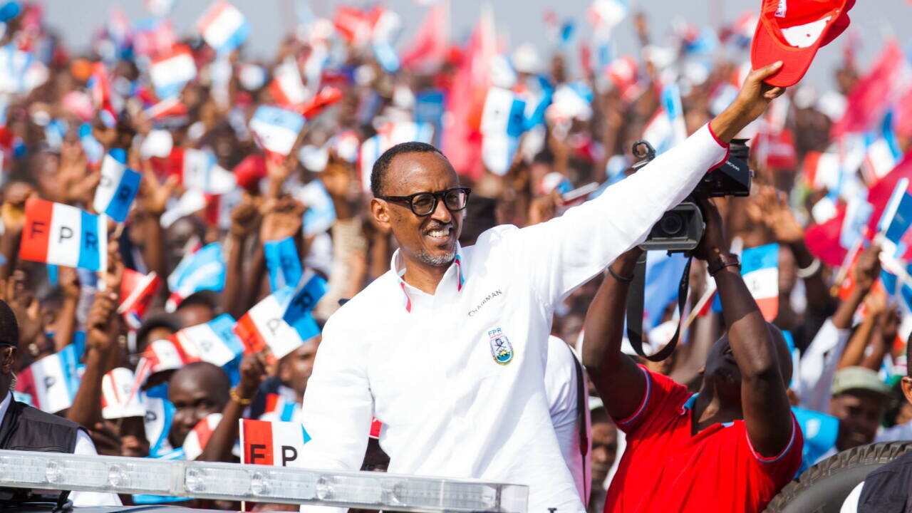 Paul Kagame kwenye kampeni ya uraisi Rwanda