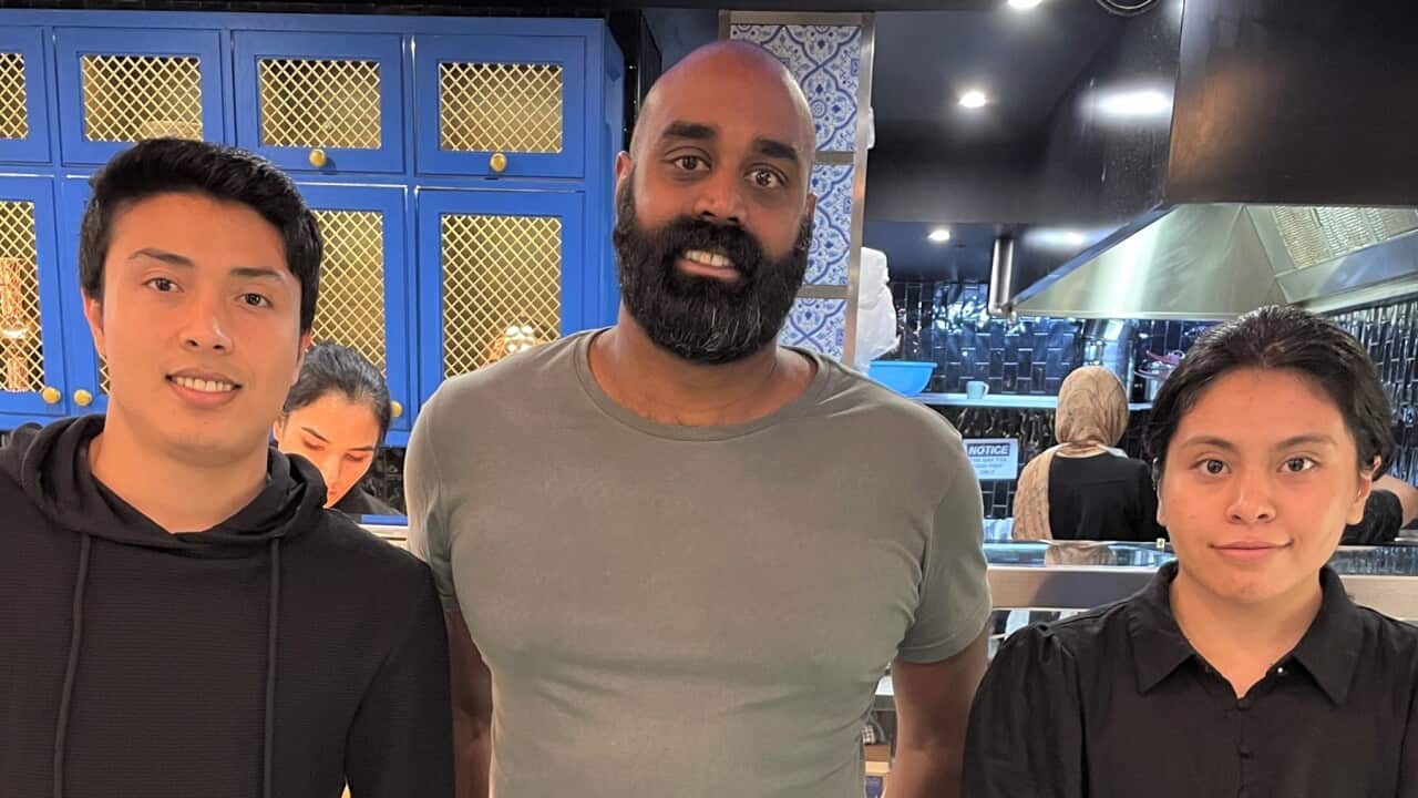 Shaun Christie-David with Parwiz and Roma (SBS-Sndra Fulloon).jpg