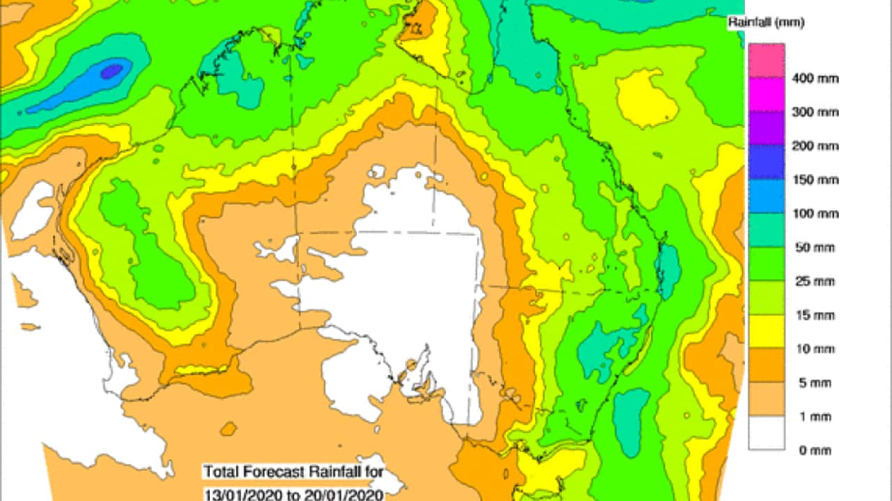 Bureau of Meteorology forecasts rain for Australia's firegrounds