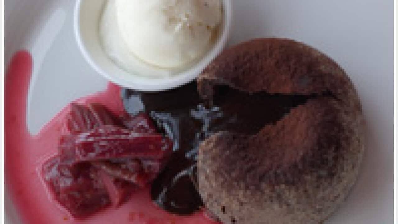 Soft centred chocolate pudding