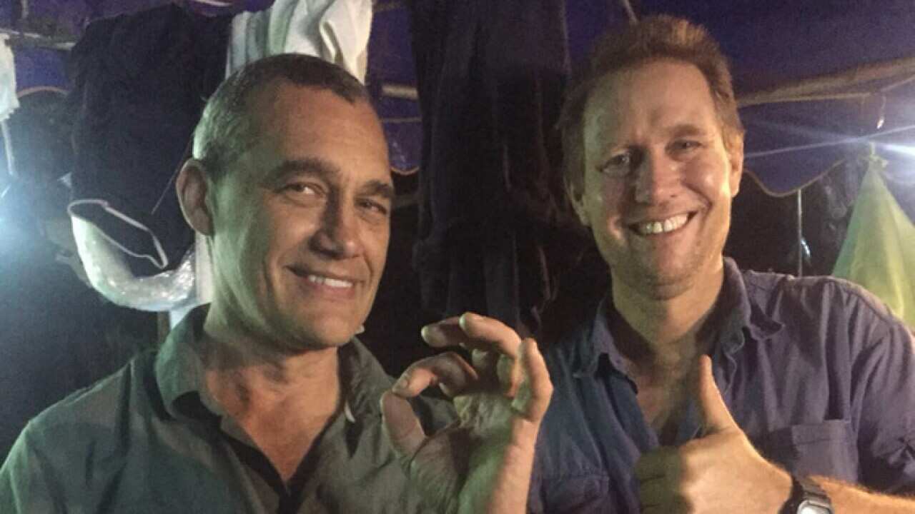 Australian doctor Richard Harris (right) with his dive partner Craig Challen