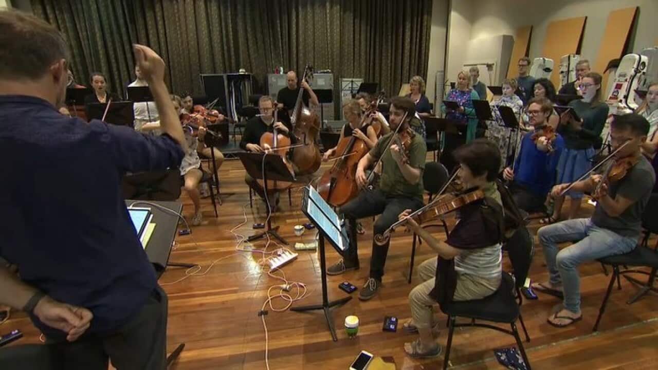 The Estonian Philharmonic Chamber Choir and Australian Chamber Orchestra in rehearsal